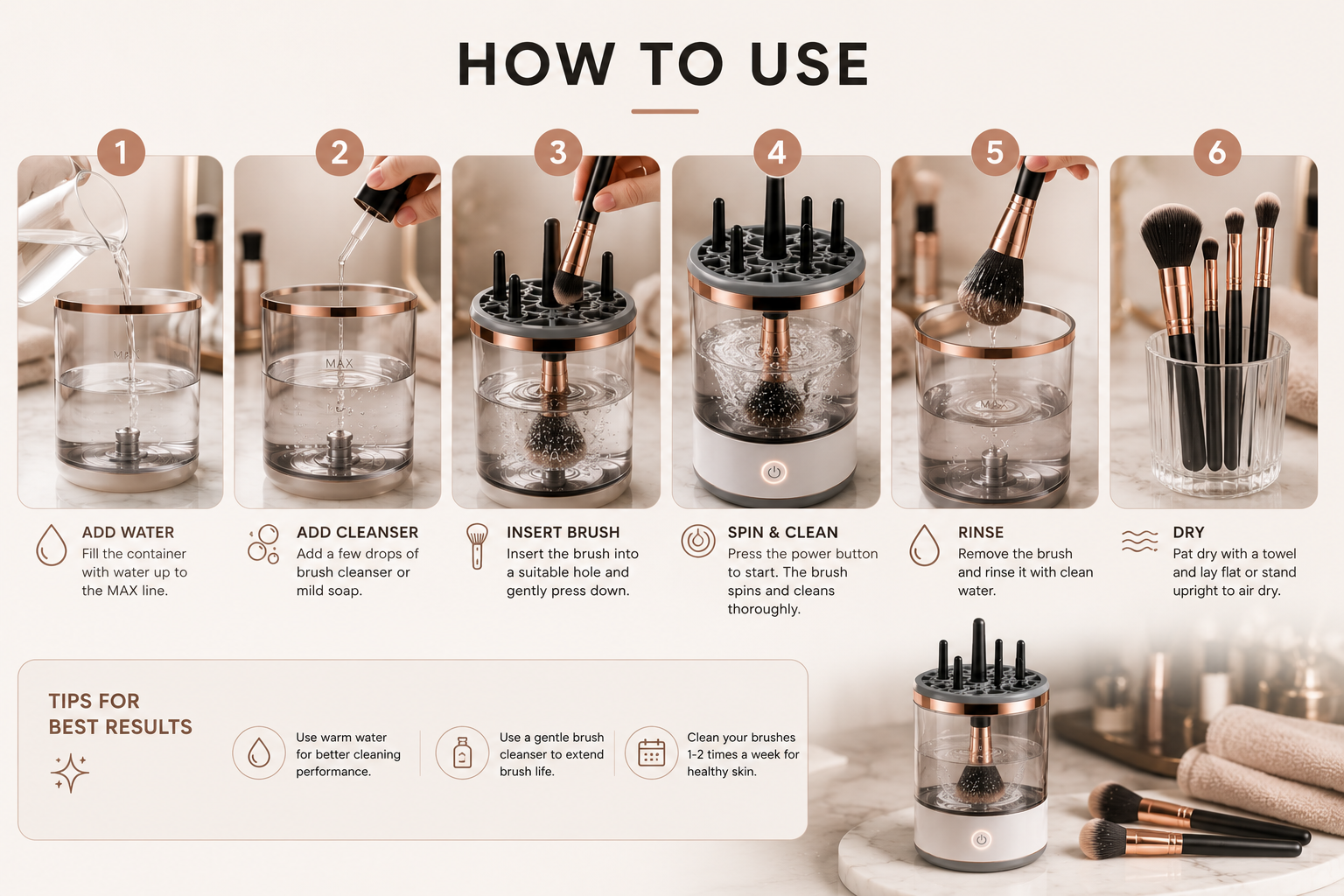 Electric Makeup Brush Cleaner
