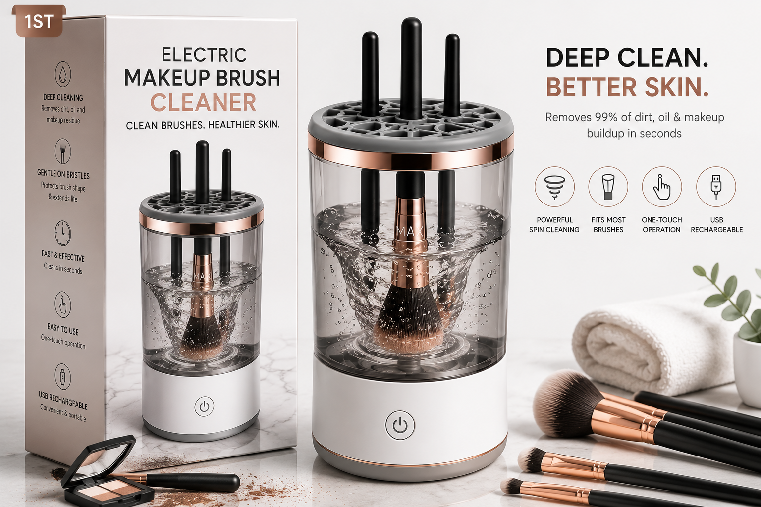 Electric Makeup Brush Cleaner